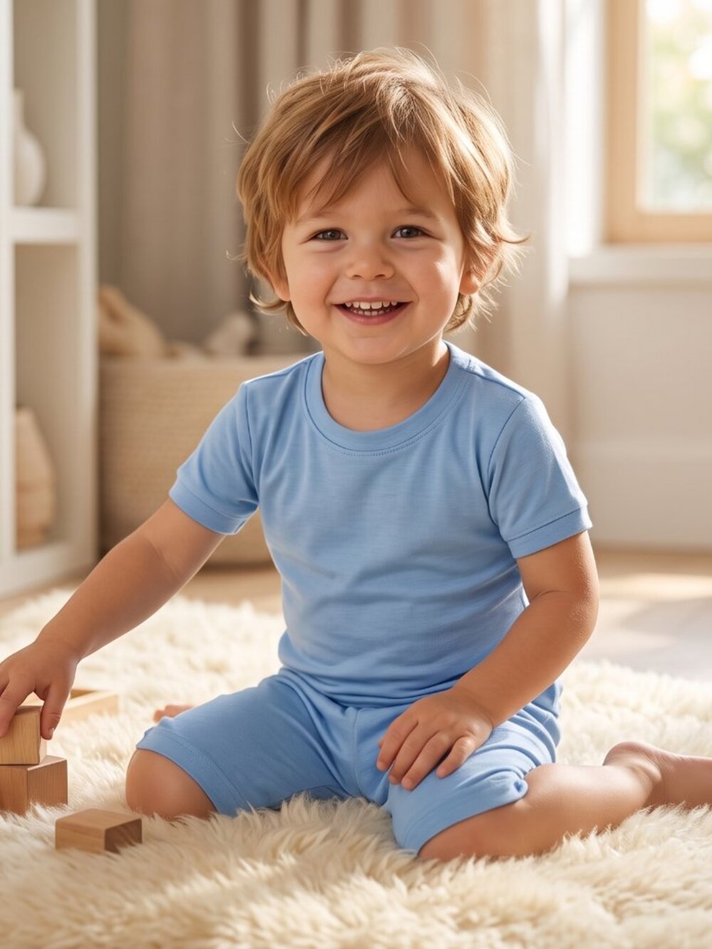 NWT | Hapiu 2-Piece Cloud-Soft Bamboo Viscose Pajama Set | Blue | 3T